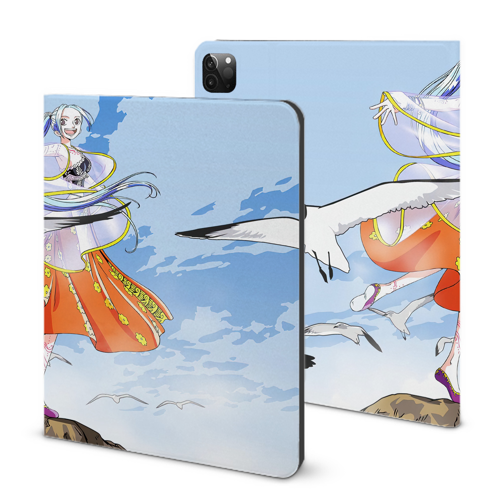 （画像用） ワンピース ONE PIECE IPadケース ペンホルダー付き ブックスタイルデザイン